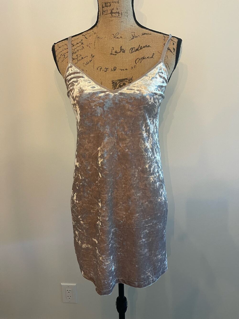 Zara Light Purple Crushed Velvet Style Dress Size Small